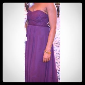 Royal Purple strapless Gown